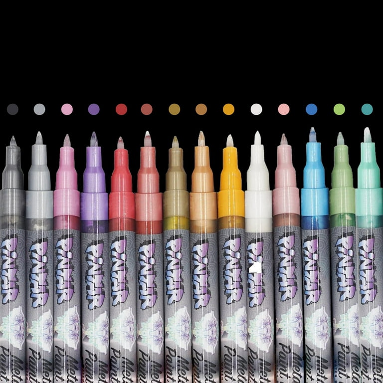 PINTAR Acrylic Paint Markers Set - Fine Tip Paint Pens - Acrylic