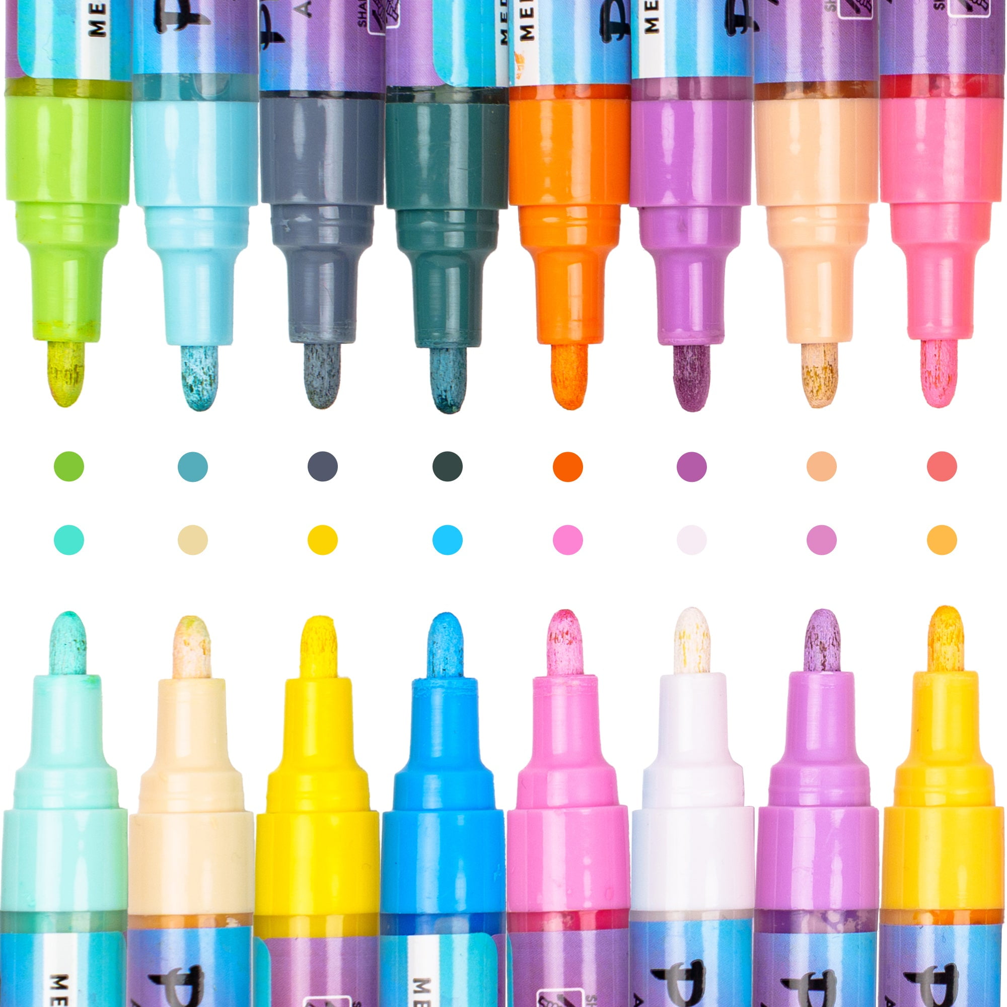 PINTAR Pastel Acrylic Paint Pens - Medium Point Tip Brush Pens & Fabric  Markers for Drawing & Art Supplies - Acrylic Paint Markers for Rock  Painting