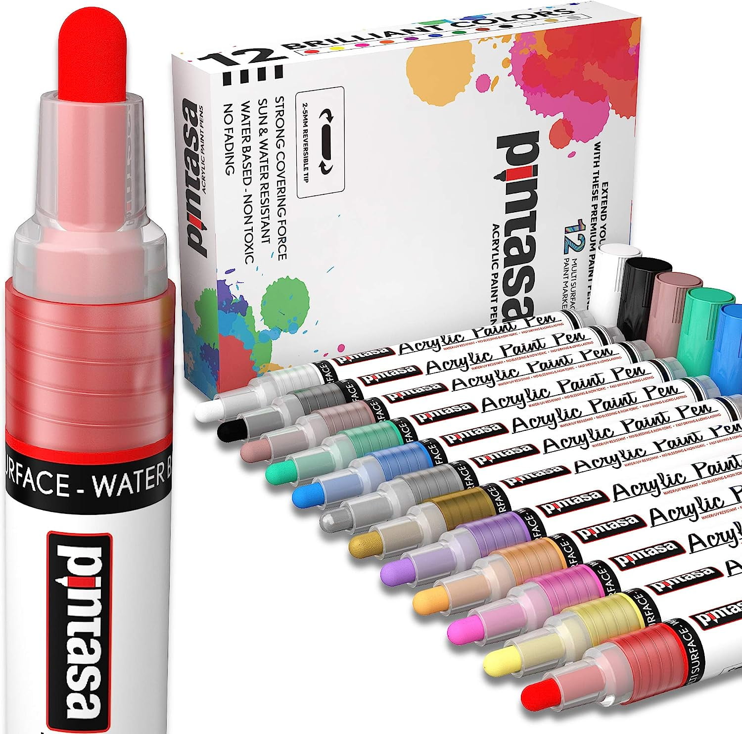 TOOLI-ART 3mm Medium Acrylic Paint Special Colors Series Marker Set