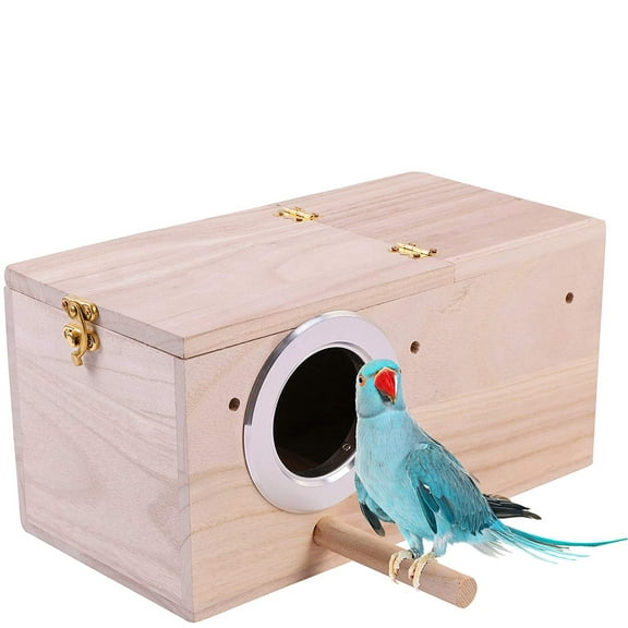 PINXOR Parakeet Nesting Box Wooden Wild Bird Nesting Box