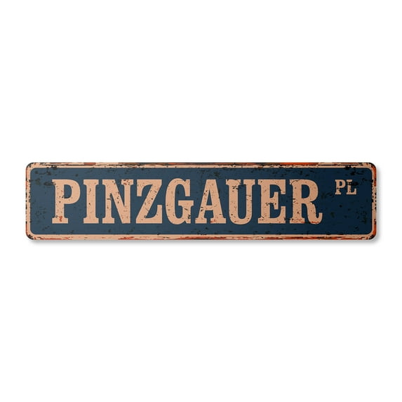 PINZGAUER Vintage Plastic Street Sign cattle cow farmer beef farm | Indoor/Outdoor | 30" Wide