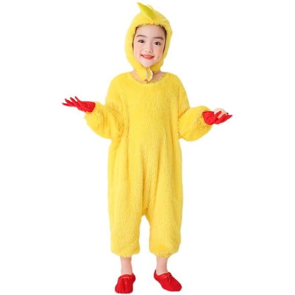 PIOMLL Boys Bodysuits Animal Chick Elegant Court Style Performance Stage Show Play Yellow Toddler Clothing 11-12 Years