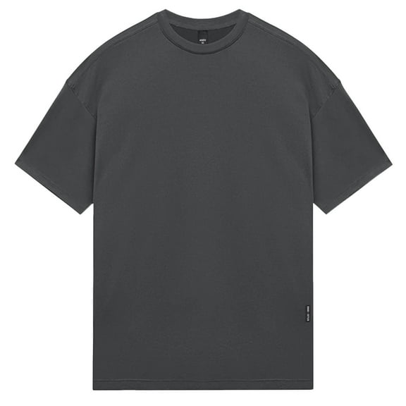 PIOMLL Graphic Tees for Men Loose Fit Summer Short Sleeve Round Neck Grey Fall Tops XL