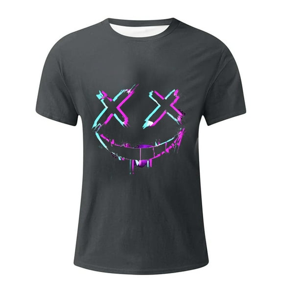 PIOMLL Men T Shirts Funny Summer Sports Daily Wear Lightweight Humor Grey Classic Fall Tees 2XL