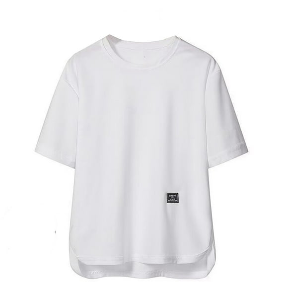 PIOMLL Mens Shirts & Blouses Summer Short Sleeve With Hidden Pockets Loose Fit Big Sizes White Going Out Fall Tops XL