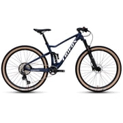 PIONEER Outroad Mountain Bike Double Full Suspension MTB for Adult, M6100 12-Speeds Carbon Fiber Full Suspension MTB MFM100, Dual Disc Brake Bikes for Men Women