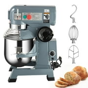 PIONEERWORKS 15 Quart Commercial Stand Mixer with Dough Hook, Whisk, Stainless Steel Bowl