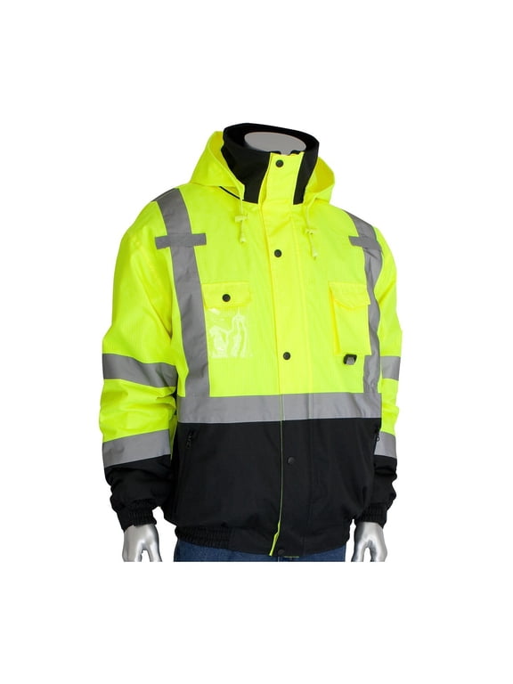 PIP 333-1770-LY/2X ANSI Class 3 Rip Stop Premium Plus Bomber Jacket
