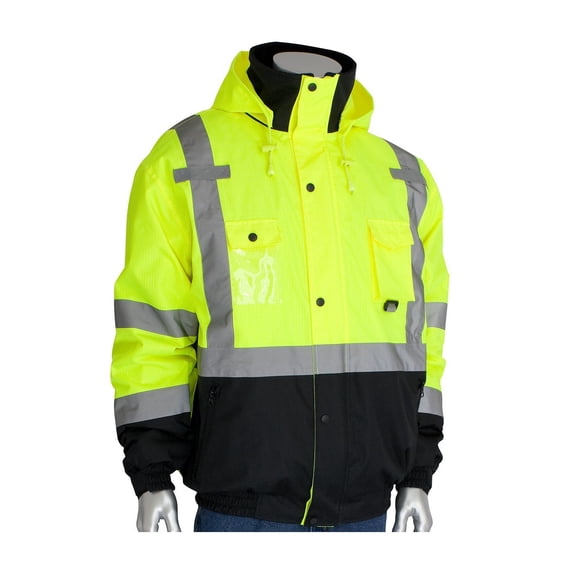 PIP 333-1770-LY/5X ANSI Class 3 Rip Stop Premium Plus Bomber Jacket