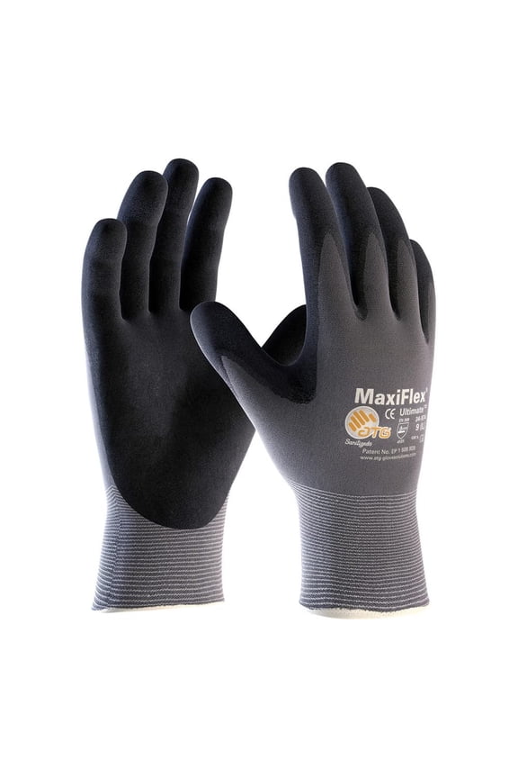 PIP 34-874/XXL MaxiFlex Ultimate Sea mLess Knit Nylon/Lycra Glove with Nitrile Coated MicroFoam Grip, XXL Size Pack of 144