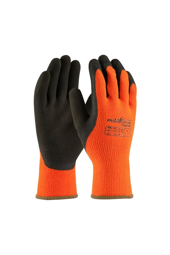 PIP 41-1400 Hi-Vis Orange Terry Gloves, 3 Pair, Extra Large