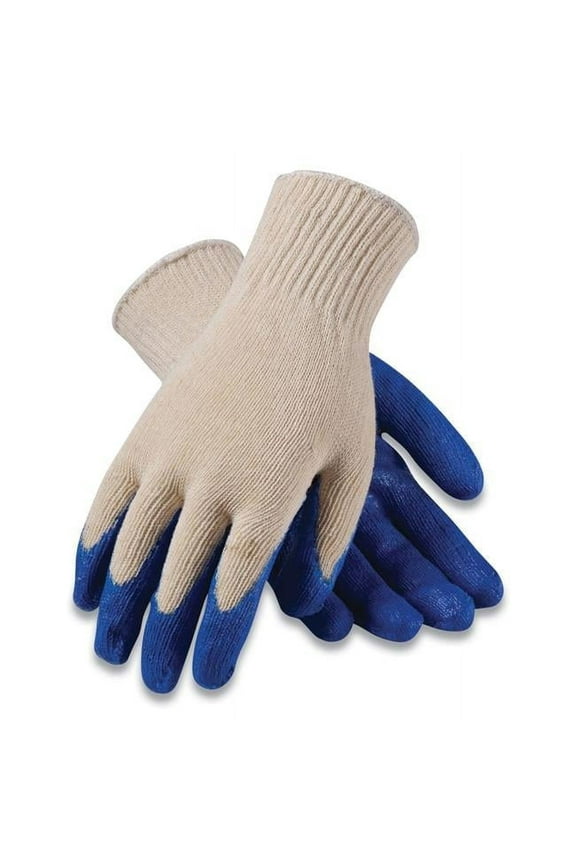 PIP Cotton/Polyester Gloves Regular Grade X-Large White/Blue 12 Pairs 39C122XL