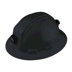 PIP Dynamic HP641R-MLB-11 Kilimanjaro Full Brim Hard Hat, with Miner’s Lamp Bracket and Ratchet Adjustment - Black