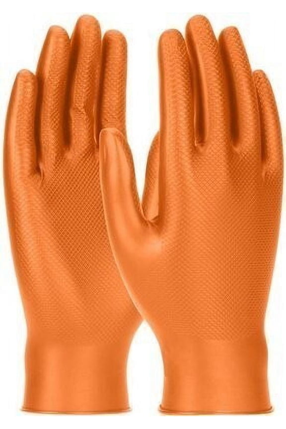 Pip Disposable Gloves, Orange, 2XL, 11, PK50 67-256/XXL