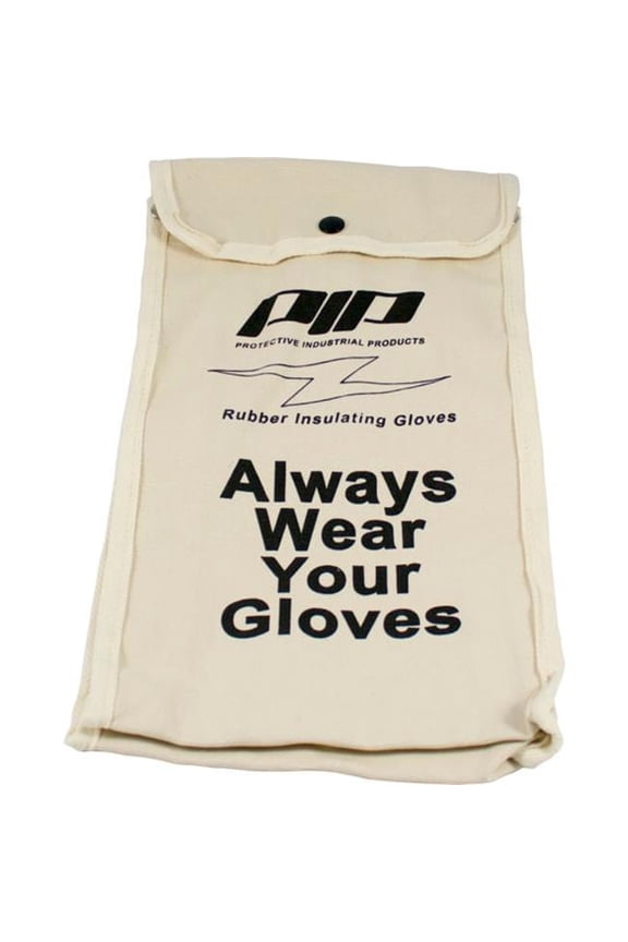 PIP Industries B676794 14 in. Protective Canvas Bag for Rubber Insulating Gloves, Brown - One Size