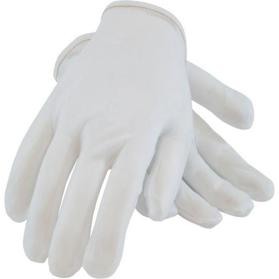 PIP Industries B2274083 44 Clean Team Inspect Denier Tricot Nylon Rolled Hem Womens Gloves, White - Large