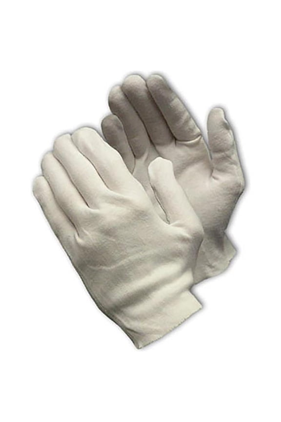 PIP Industries B2274085 97-541 Clean Team Heavy Weight Inspect Cotton Lisle Unhemmed Womens Gloves, White - One Size
