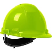PIP Industries B3113421 Whistler Cap Style HDPE Shell High-Visibility Vented 4 Point Textile Suspension Ratchet Adjustment Hard Hat, Yellow