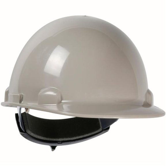 PIP Industries B3113425 Dynamic Dom Cap Style Dome HDPE Shell 4 Point Suspension Ratchet Adjustment Hard Hat, Gray