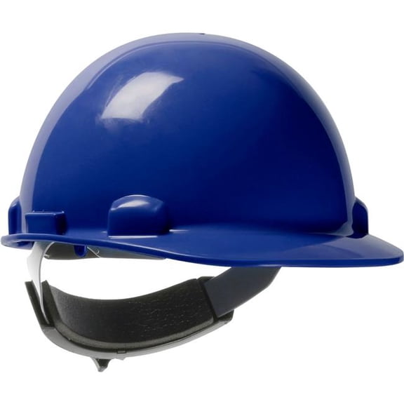 PIP Industries B3113572 Dynamic Dom Cap Style Dome HDPE Shell 6-Point Suspension Ratchet Adjustment Hard Hat, Navy