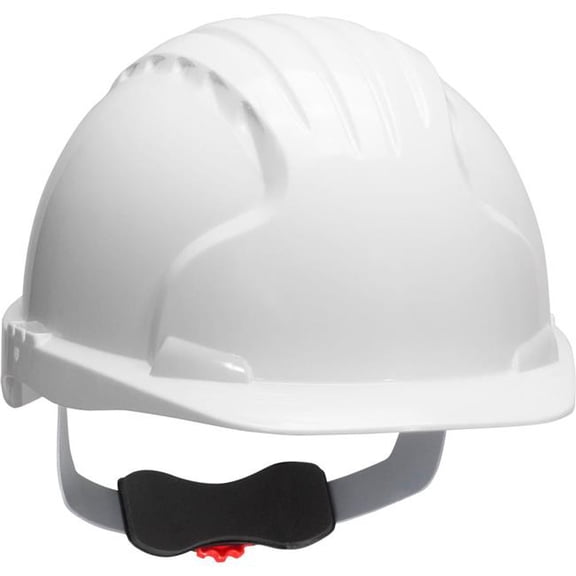PIP Industries B3113621 Evolution Deluxe 6151 Cap Style HDPE Shell 6-Point Polyester Suspension Ratchet Adjustment Hard Hat, White