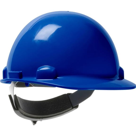PIP Industries B3113672 Dynamic Dom Cap Style Dome HDPE Shell 6-Point Suspension Ratchet Adjustment Hard Hat, Royal