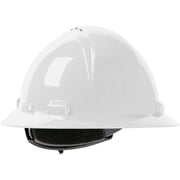 PIP Industries B3113703 Kilimanjaro Full Brim HDPE Shell Vented 4 Point Suspension Ratchet Adjustment Hard Hat, White