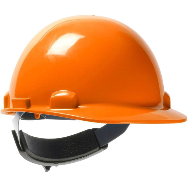 PIP Industries B3113728 Dynamic Dom Cap Style Dome HDPE Shell 6-Point Suspension Ratchet Adjustment Hard Hat, Orange