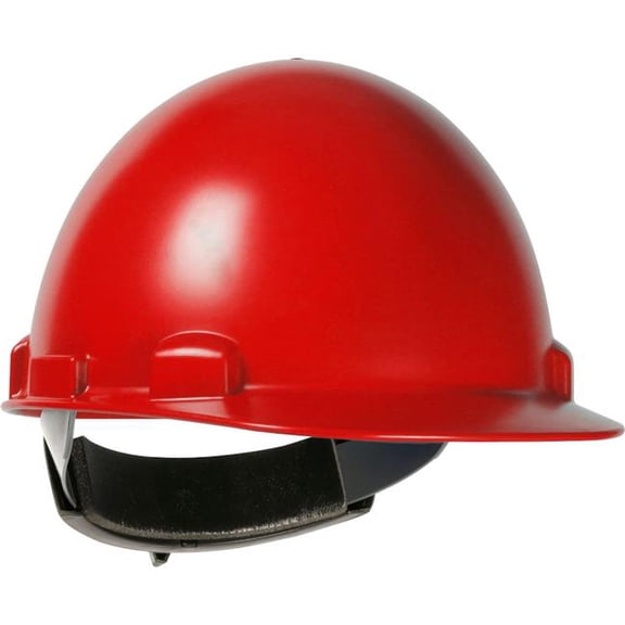 PIP Industries B3113737 Stromboli Cap Style Dome ABS & Polycarbonate Shell 4 Point Suspension Ratchet Adjustment Hard Hat, Red