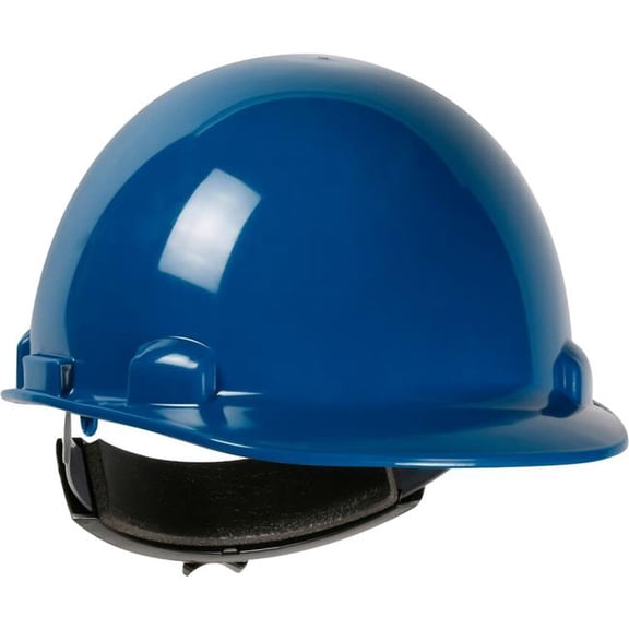 PIP Industries B3113738 Dynamic Dom Cap Style Dome HDPE Shell 4 Point Suspension Ratchet Adjustment Hard Hat, Steel Blue