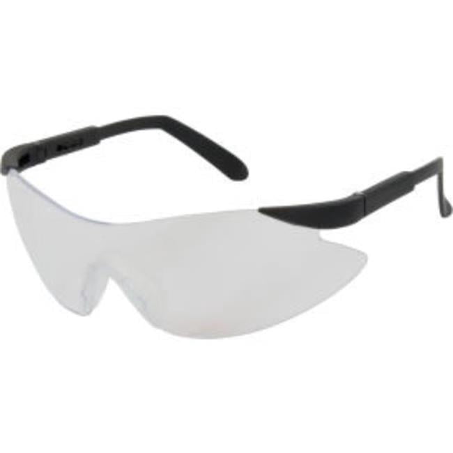 PIP Industries B1505395 Bouton Optical Wilco Rimless Clear Lens Anti-Scratch Black Frame Safety Glasses
