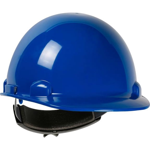 PIP Industries B3113556 Dynamic Dom Cap Style Dome HDPE Shell 4 Point Suspension Ratchet Adjustment Hard Hat, Royal