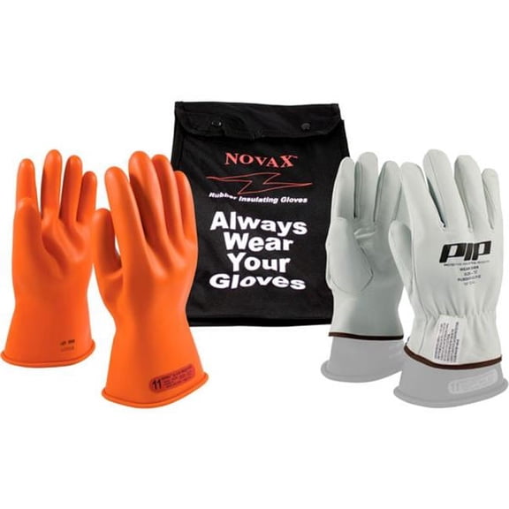 PIP Industries B677208 ESP Kit ESP Class 0 Goat Protector Gloves, Orange - Size 7 - Set of 2