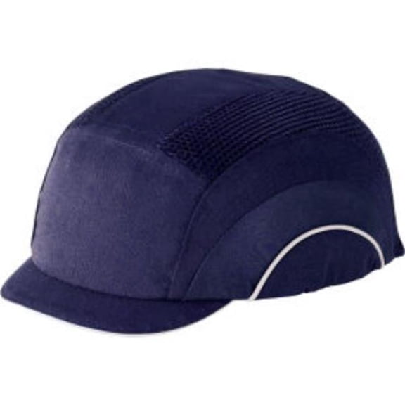PIP Industries B3113678 Hard A1 Plus Baseball Style Bump HDPE Protective Liner with Adjustable Back Micro Brim Cap, Navy
