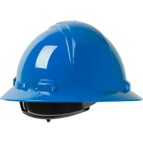 PIP Industries B3113465 Kilimanjaro Full Brim HDPE Shell 4 Point Nylon Webbing Cradle Ratchet Adjustment Hard Hat, Royal