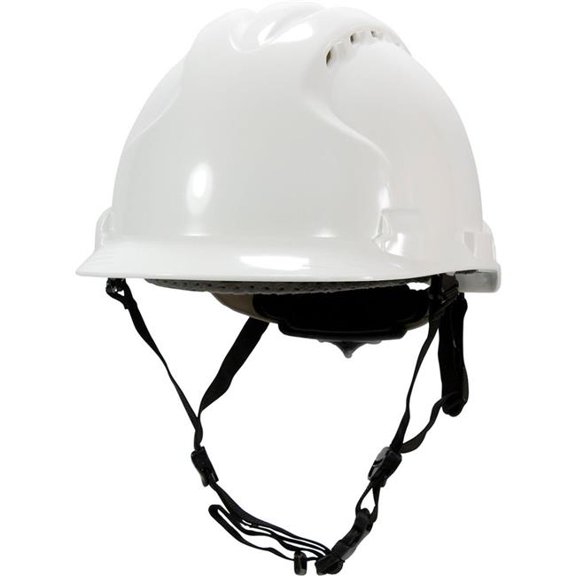 PIP Industries B3113496 Mk8 Evolution Linesman HDPE Shell Type II EPS Impact Liner Polyester Suspension Hard Hat, White