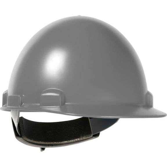PIP Industries B3113730 Stromboli Cap Style Dome ABS & Polycarbonate Shell 4 Point Nylon Webbing Cradle Hard Hat, Gray