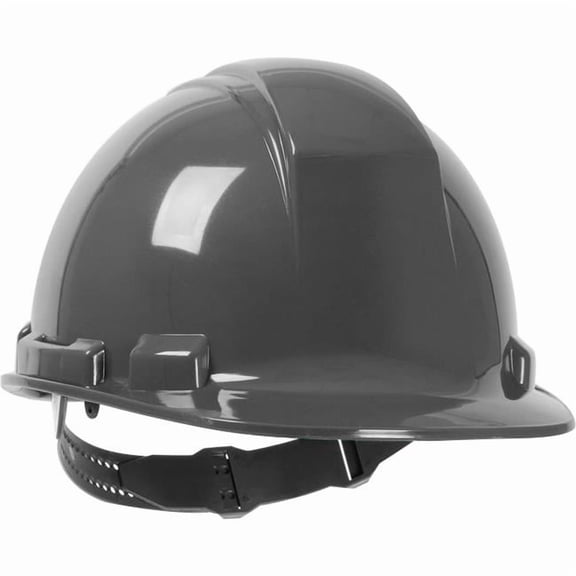 PIP Industries B3113501 Whistler Cap Style HDPE Shell 4 Point Textile Suspension & Pin-Lock Adjustment Hard Hat, Dark Gray