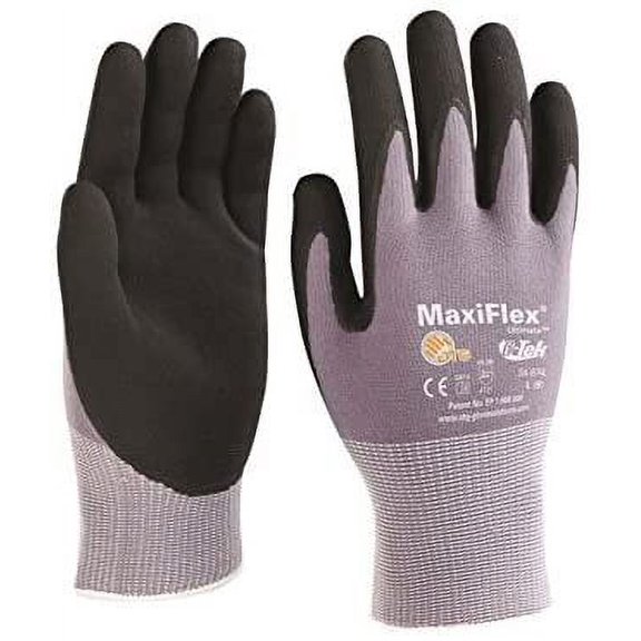 PIP Global MaxiFlex Ultimate Work Gloves 34-874T - Nitrile Foam Palm - Dozen, XX-Large, Gray  Residential Use, Standard Application