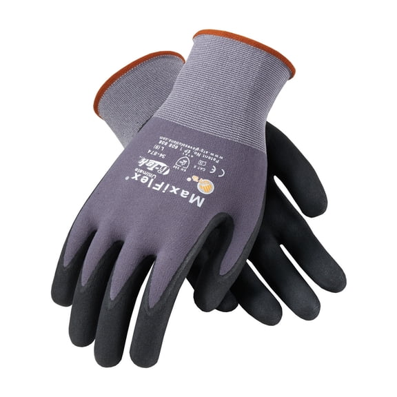 PIP MaxiFlex Ultimate Nitrile Micro-Foam Coated Gloves LARGE 12 pair (34-874/L)