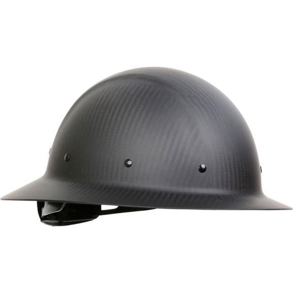 PIP Industries B3147408 Wolfjaw Full Brim Smooth Dome Non-Vented Textile Suspension Class C Hard Hat, Black