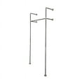 thumbnail image 1 of PIPE DECOR 41" Black Steel Wall- and Floor-Mounted Modular Pipe Clothing Rack Kit, DIY Industrial Open Wardrobe for Home or Retail Spaces, 1 of 8