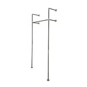 PIPE DECOR 41" Black Steel Wall- and Floor-Mounted Modular Pipe Clothing Rack Kit, DIY Industrial Open Wardrobe for Home or Retail Spaces