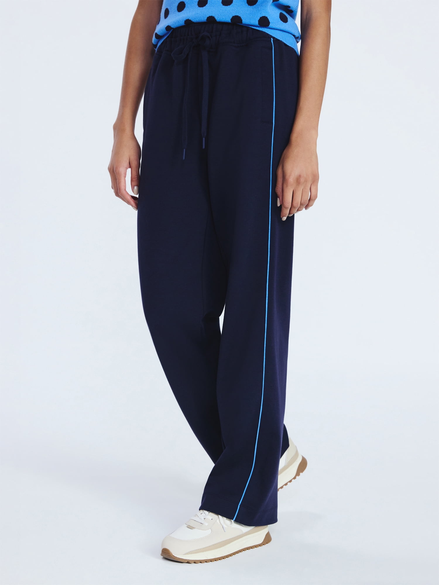 Free Assembly Women's and Women's Plus Piped Leg Sweatpants, 31" Inseam, Sizes XS-4X