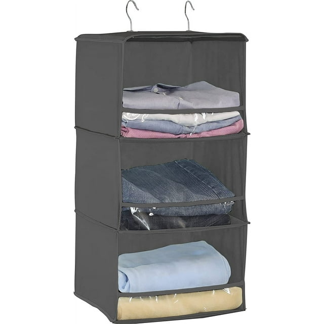 PIPETPET 3Shelf Hanging Oxford Closet Organizers and Storage