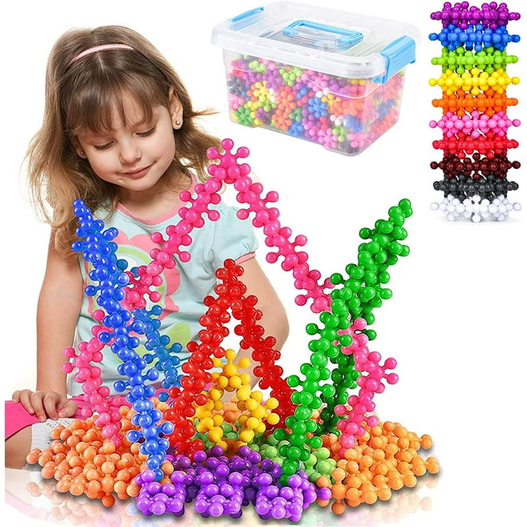 200 Pieces Building Blocks Kids STEM Toys Educational Building Toys Discs  Sets Interlocking Solid Plastic for Preschool Kids Boys and Girls Aged 3+,  Safe Material Creativity Kids Toys 