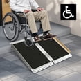 thumbnail image 1 of Pipopa 2.5ft Portable Folding Wheelchair Ramp,Aluminum Threshold Ramp for Home,Doorways,Stairs,800 lbs Capacity, 1 of 7