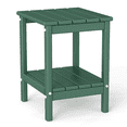 thumbnail image 1 of Pipopa Adirondack Outdoor Side Table,HDPE All Weather Double Layer Patio Side Table,Rectangular End Table for Garden Balcony Pool,Forest, 1 of 8