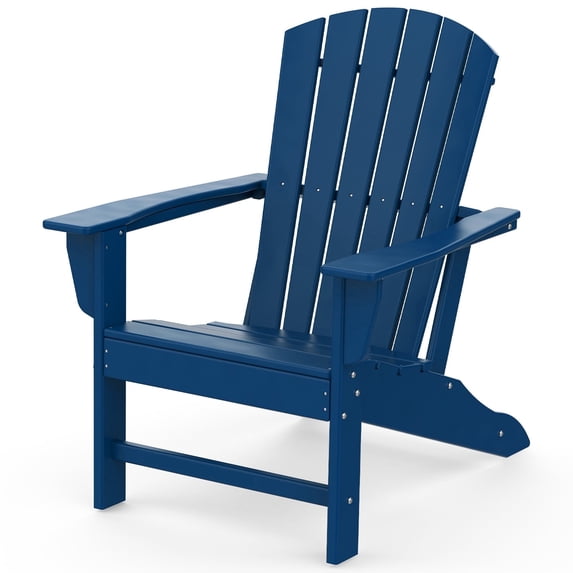 PIPOPA Outdoor Adirondack Chair, HDPE All Weather Patio Chair for Deck Backyard Garden, Blue