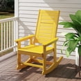 thumbnail image 1 of FODINGHILL Outdoor Rocking Chair, HDPE All Weather Adirondack Oversized Rockers, Porch Rocking Chairs for Patio Outside Backyard Balcony Garden, Yellow, 1 of 9